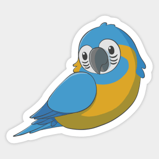 Cute fluffy blue throated macaw Sticker